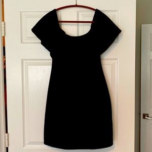 Belle BADGLEY MISCHKA black off the shoulder dress